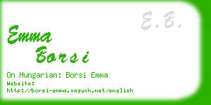 emma borsi business card
